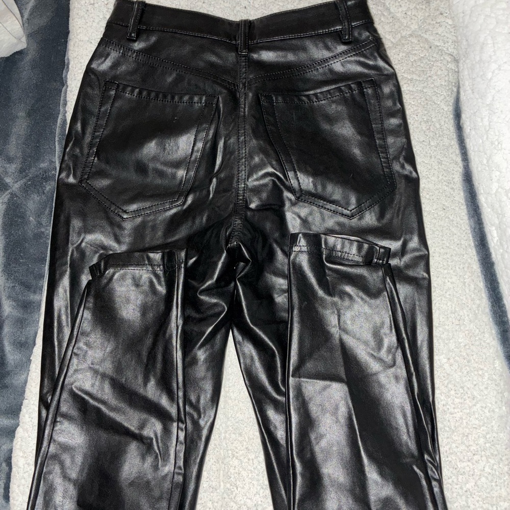 Black Faux Leather Leggings